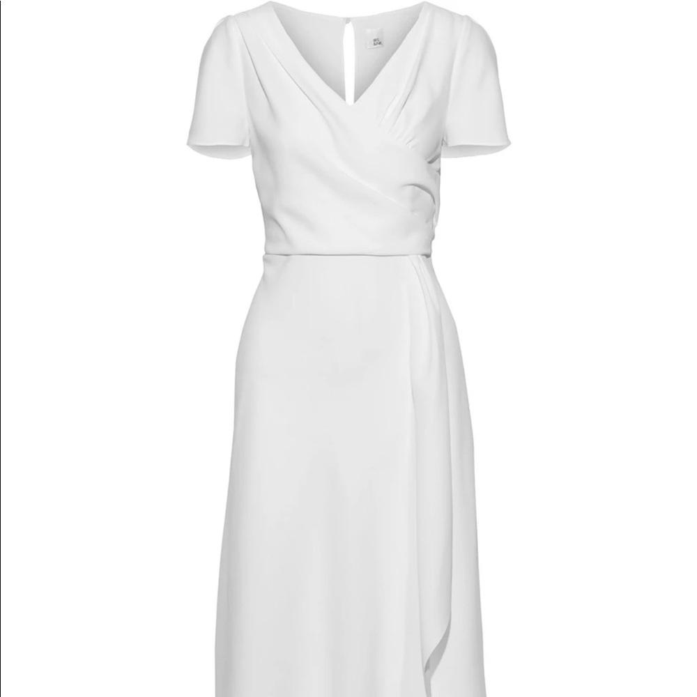 IRIS&INK JACRANDA WRAP EFFECT MIDI DRESS